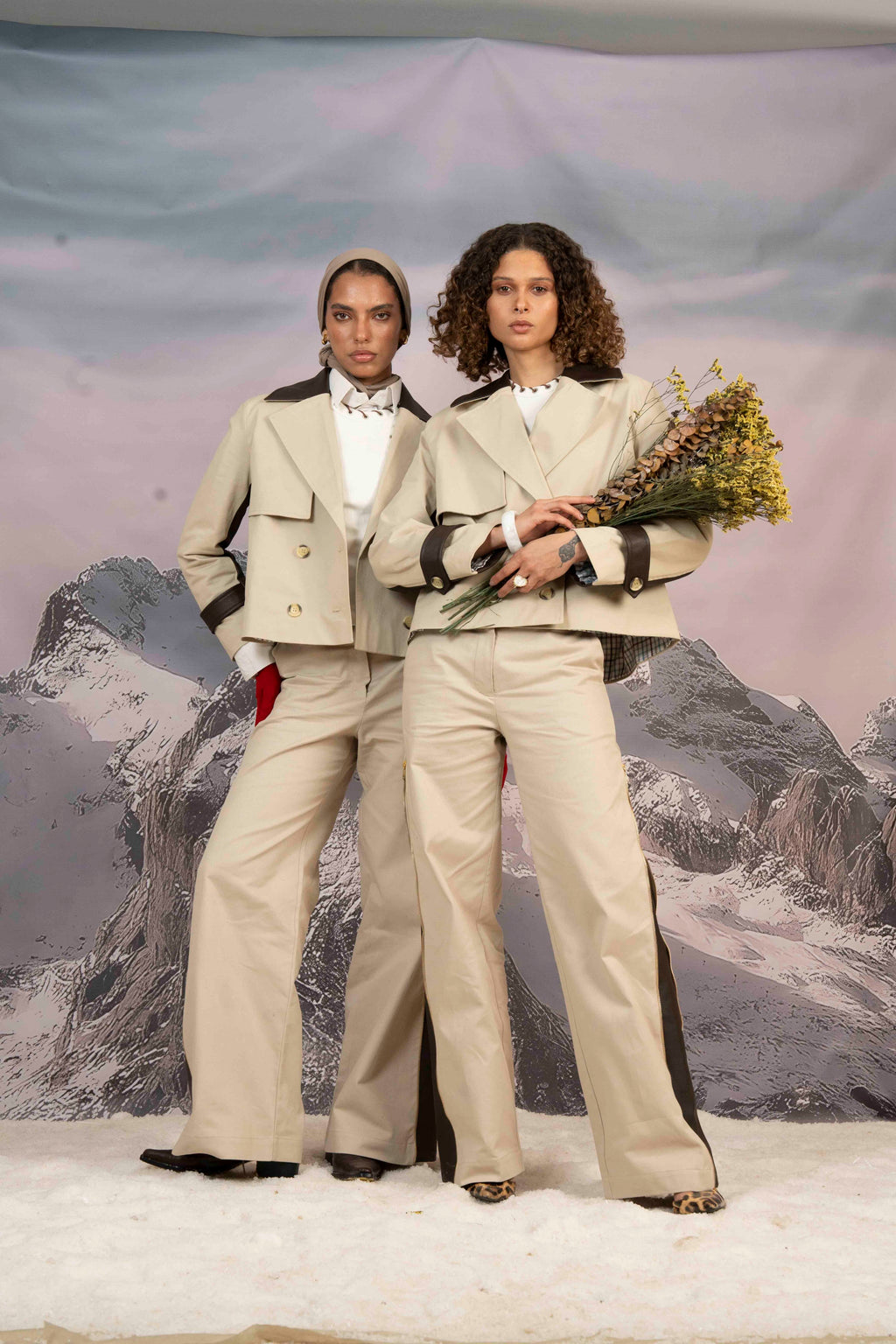 GABARDINE & LEATHER SET