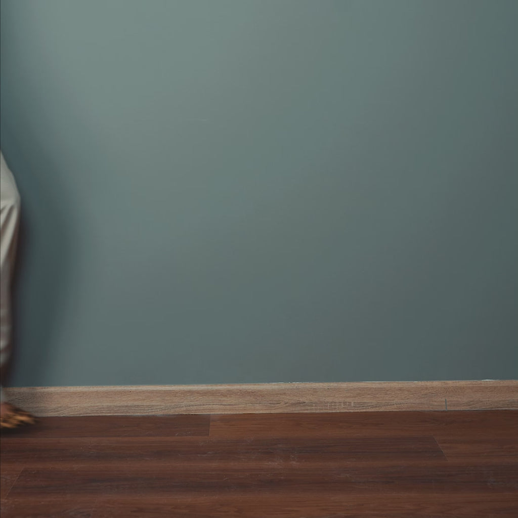 GABARDINE & LEATHER ZIP-DETAIL PANTS