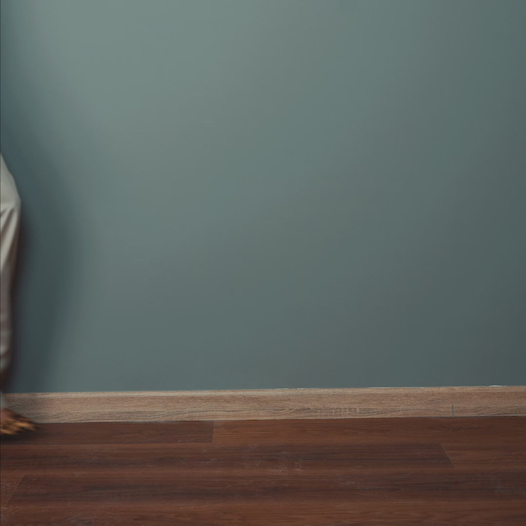 GABARDINE & LEATHER ZIP-DETAIL PANTS